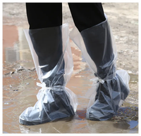 Surchaussures jetables antidérapantes hautes en PE pour la protection des pieds, idéales pour la biosecurité agricole et les travaux sur les champs boueux