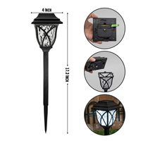 Lampe solaire de jardin à LED pour paysage décoration extérieure lampe de pelouse au sol étanche pour rue patio