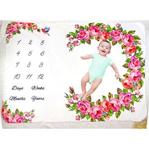 Xinlida Luxury Calloo Circle coperta mensile per pietre miliari per bambini di alta qualità per sfondo fotografico - Product Image 2