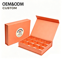 Caja de Regalo Magnética de Lujo Personalizada para Chocolates, con Tapa Abatible, de Cartón Rígido, con Inserto de Papel, Impresión a Todo Color, para Bombones y Dulces