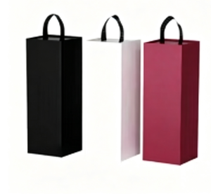 Custom Logo Rigid Single Bottle Wine <b>Box</b> Portable Cardboard Gift Packaging UV Coating Embossing Magnetic Concept Vanishing - Product Image 3