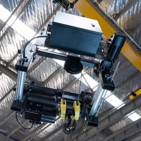 Palans à câble européens de type ND à économie d'énergie HNTIWIN avec moteur de levage ABM pour la manutention de matériaux en atelier avec télécommande
