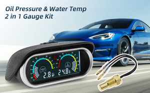 Indicateur de pression d'huile LCD 2 en 1 pour voiture Indicateur de pression de carburant avec presse à huile 1/8NPT <span class=keywords><strong>Senso</strong></span> - Product Image 2