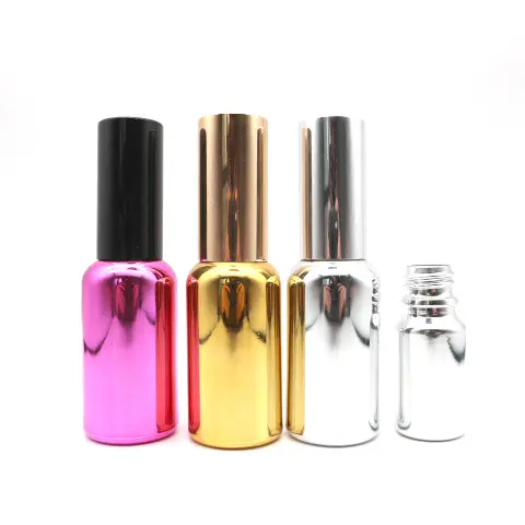 Sale 10ml 30ml 50ml Gold Silver Plating Color Glass Spray Perfume Bottle With Spray Cap