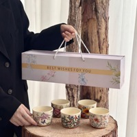 Ensemble de tasses et mugs en céramique vintage de haute qualité, coffret cadeau souvenir - Utilisation domestique, cadeau de pendaison de crémaillère et de mariage, fabriqué en Chine