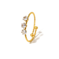 2025 nouvelle bague en acier au titane ouvert en diamant incrusté d'étoile d'octet ne se décolore pas la niche de couleur tout anneau rétro de haute qualité