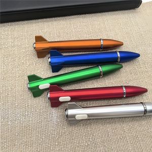 Stylo bille publicitaire personnalisé avec logo imprimé, cadeau d'entreprise, en plastique, multifonction, forme fusée, finition LED lumineuse - Product Image 2