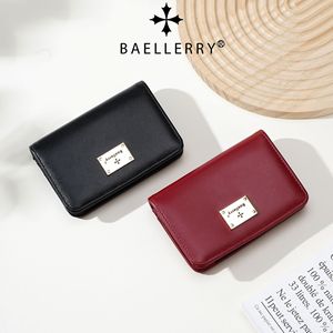 กระเป๋าสตางค์ผู้หญิงแบบยาว Baelerry ทำจากหนัง PU มีช่องใส่บัตรหลายช่อง ตัวล็อคโลหะ ความจุเยอะ สีพื้น ใช้ได้ทุกวัน - Product Image 3