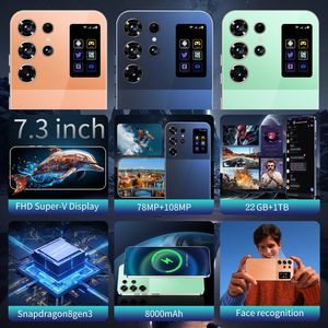 prix des usines d'aliments pour animaux 22+1TB Ultra s25 téléphones mobiles android 2012 <span class=keywords><strong>techno</strong></span> civic grand écran radio - Product Image 3