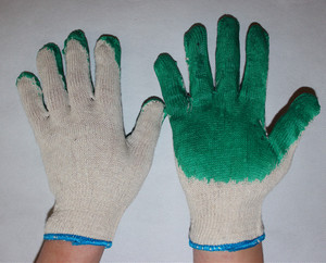 Suncend Guantes DE TRABAJO recubiertos de látex amarillo liso polialgodón baratos - Product Image 1