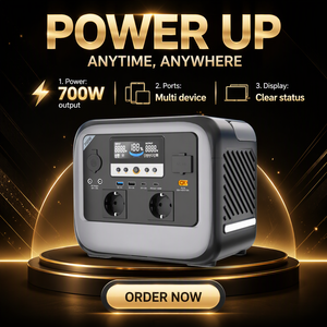 Générateur solaire portable 700W, charge AC, USB-C PD 3.0, 12V, onde sinusoïdale pure, camping, maison, extérieur - Product Image 5