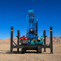 Machine de forage de puits d'eau à 300 m de profondeur, plateforme de forage diesel montée sur chenilles