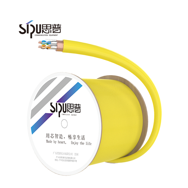 SIPU Cat8/Cat7 Ethernet Cable 305m 40Gbps 2000MHz 600V Shielded LSZH PVC Jacket OM3 Fiber