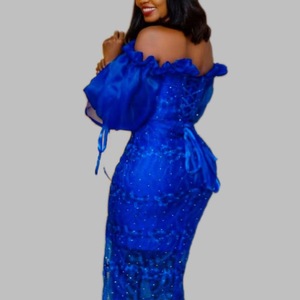 Nieuwkomers Kant Bloemen Maxi Formele Abendkleid Party Avondjurk Met Lange Mouwen Prom Lange Bal Bruidsjurken Trouwjurk - Product Image 3