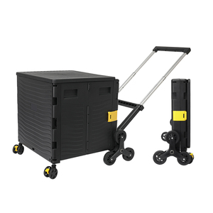 Carrito de Compras Plegable de 85L para Supermercado, con <span class=keywords><strong>Ruedas</strong></span> para Subir Escaleras, Capacidad de 100kg - Product Image 2