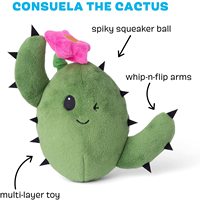 Jouet en peluche cactus réaliste interactif à double couche avec sifflet, 10 cm, pour chiens, design d'usine 2025