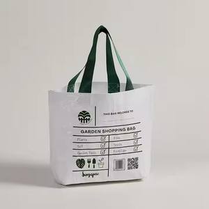 Factory Wholesale Oversize Recyclable <b>Nylon</b> Woven <b>Bag</b> Zipper Closure Double <b>Shoulder</b> Handles for Grocery Shopping Travel Custom - Product Image 2