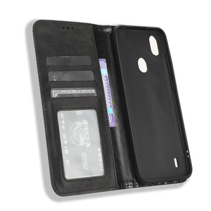 Funda de cuero tipo billetera con tapa retro para teléfono Consumer Cellular <span class=keywords><strong>Verve</strong></span> Connect ZTE Z6103 - Product Image 6