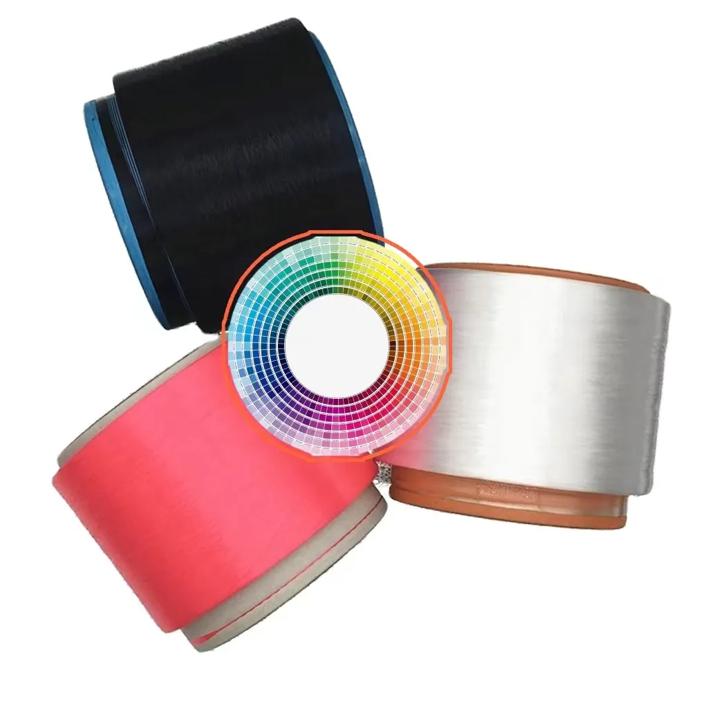 100% polyester FDY Anti UV Fil 1500D 3000D dope teint couleur fil de filament haute ténacité pour usage industriel