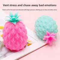 Mini-ananas anti-stress à presser, réaliste en forme de fruit, perlé, jouet amusant pour farces, en EVA pour la décompression