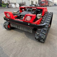 Tondeuse robotisée industrielle télécommandée à moteur essence monocylindre pour terrains de golf et grandes surfaces, efficace