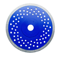 Disque de coupe circulaire en diamant turbo de qualité industrielle, en acier allié renforcé avec trous de ventilation, 180 mm, personnalisable OEM, pour porcelaine