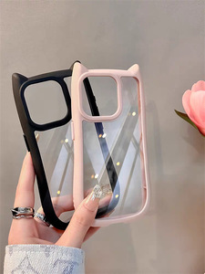 Custodia per Cellulare in Silicone con Orecchie di Gatto per <span class=keywords><strong>iPhone</strong></span> 17 Pro, Carina Custodia <span class=keywords><strong>Rosa</strong></span> per <span class=keywords><strong>iPhone</strong></span> 16 15 14 <span class=keywords><strong>13</strong></span> con Orecchie di Gatto - Product Image 2