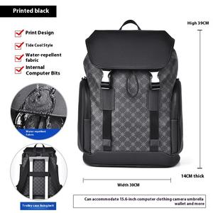 Mochila de viaje Vintage informal Retro para hombre de gran capacidad, cadena de cremallera de PVC, nueva bolsa de ordenador, diseño de flores antiguas, negocios informales - Product Image 3