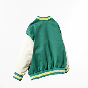 NOUVEAU Blouson Bomber en Twill de Coton pour Enfants, Style Baseball, Personnalisé OEM, Veste Universitaire Tendance pour Garçons – Collection Printemps en Gros - Product Image 2