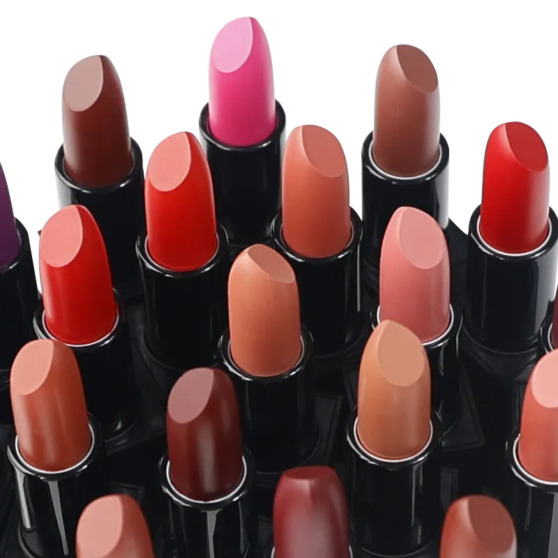 OEM Label Pribadi Vegan Lipstik Krim Makeup, Lipstik Matte 21 Warna