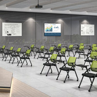 Chaise d'étude pliable ergonomique moderne pour bureau, conférence, atelier