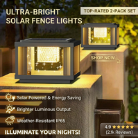 Lampe solaire extérieure pour pilier, étanche, moderne, à fixer au mur, pour villas, lampe murale moderne, lampe à pilier câblée électriquement