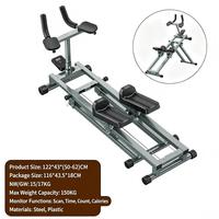 Appareil d'exercice multifonctionnel pliable pour la taille, machine de fitness à écran LED pour étirements lombaires