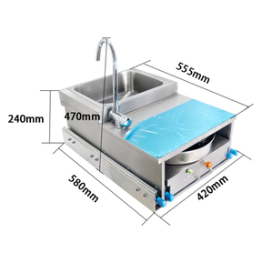 Estufa deslizante integrada, Banco de cocina para autocaravana, accesorios de remolque, cocina Exterior para caravana - Product Image 1