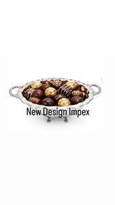 Tazón de aluminio premium diseñado para servir chocolates, dulces, nueces, frutos secos y deliciosos postres. - Product Image 3
