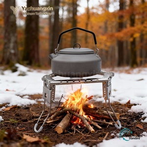 Support de réchaud de camping portable en alliage d'aluminium, trépied pliable avec sac de transport - Product Image 4