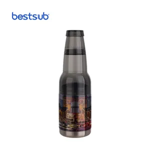 BestSub מבודד בירה בקבוק מחזיק 17oz 500ml לבקבוק בירה נירוסטה אישית באר Keeper עם בקבוק פותחן כסף