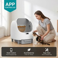 ClearSight CGCLBY-001 Bac à litière automatique amélioré pour chat, autonettoyant, contrôle par application 2026, capteurs de sécurité, 72L spacieux, écologique