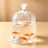 Sac de transport pour poissons vivants d'aquarium, transparent, de qualité alimentaire, à fond carré, pour le stockage d'eau et le transport d'oxygène