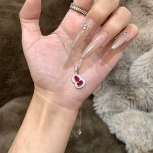 Collar de Plata de Ley S925 con Estrella Brillante y Copos de Nieve con Diamantes, Regalo de Lujo de Alta Gama con Platino de Alto Contenido de Carbono - Product Image 2