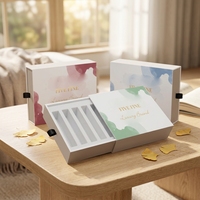 Boîte d'emballage coulissante de luxe avec logo personnalisé pour échantillons de parfum, boîte cadeau en papier écologique