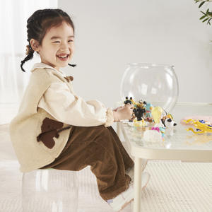 Seau de rangement pour jouets domestiques, tabouret circulaire en plastique avec capacité de charge de 50 kg pour l'organisation de la salle de jeux des enfants YHL813 - Product Image 1