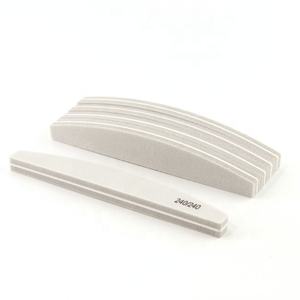 Emballage individuel Tampon à ongles gris 100/180 et 150/220 et 180/180 Grit 100/100 Grit 180/240 Grit Lime éponge en forme de demi-lune - Product Image 5