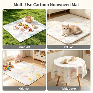 Tela no tejida con estampado de estrellas y nubes arcoíris para almacenamiento infantil, cuidado del bebé, envoltura de regalos y decoración del hogar. - Product Image 6