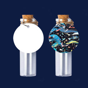 Sublimation Blank Message in a Bottle Double-Sided Printable Aluminum Tag 2 Sizes Glass Wish Bottle for Heat Transfer Printing - Product Image 4