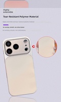 Coque de téléphone personnalisable antichoc en verre liquide souple-rigide, dégradé scintillant givré, style chiot japonais/coréen pour couple