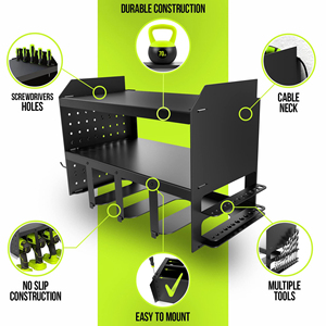 4 Layer Floating Power Tool Pegboard Storage Durable Drills Tools Holder Metal Heavy Power Organizer Garage Wall Mounted Racks - Product Image 4