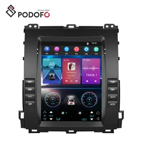 Podofo 9.7 "Android 11 araba Stereo araba radyo Toyota Prado/Lexus Carplay 2002-2009 Carplay Android oto GPS Wifi Hifi FM RDS