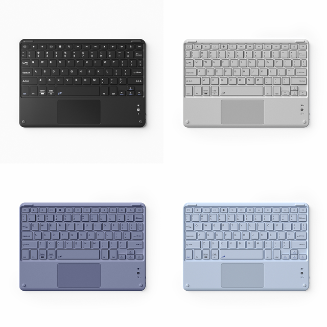 Kenke iPad Keyboard Light Weight Square Cap Detachable Universal Touchpad Wireless Keyboard With Silicone Mat for 10.5 Inch