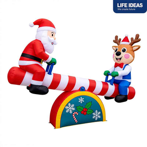 Hot Selling Large Size Christmas Inflatable Santa Snowman <b>Tree</b> with <b>LED</b> <b>Lights</b> Outdoor Garden Yard Decoration Blow up Noel Decor - Product Image 2